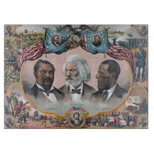 Fr3d3rick Bailey Douglass mit Black Abolitionist Schneidebrett (Vorderseite)