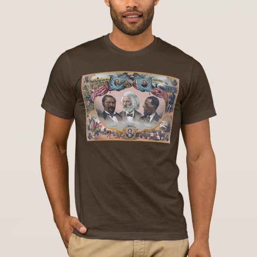 Fr3d3rick Bailey Douglass mit Black Abolitionist T-Shirt (Vorderseite)
