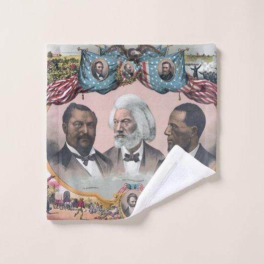 Fr3d3rick Bailey Douglass mit Black Abolitionist Waschlappen (Waschlappen)