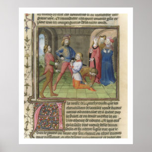 Fr.120 f.522v das Adeln von Lancelot von ' Poster