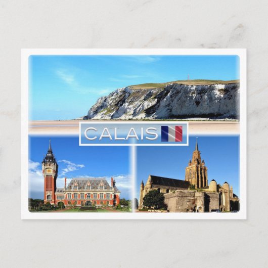 FR Calais - Cap Blanc Nez - Hotel de Ville - Postkarte (Vorderseite)