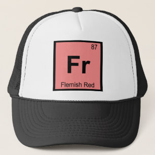 Fr - Flämisches Symbol für die rote Chemie Truckerkappe