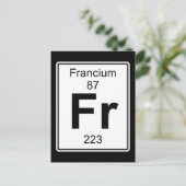 Fr - Francium Postkarte (Stehend Vorderseite)