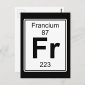Fr - Francium Postkarte (Vorne/Hinten)