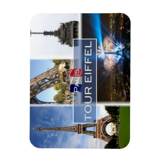 FR Frankreich - Der Eiffelturm Paris - Magnet (Vertikal)