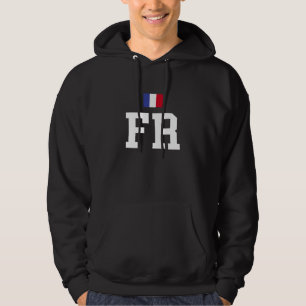 FR Frankreich Französischer Flaggensoccer Hoodie