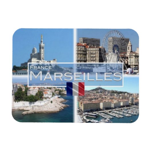 FR Frankreich - Marseille - Magnet (Horizontal)