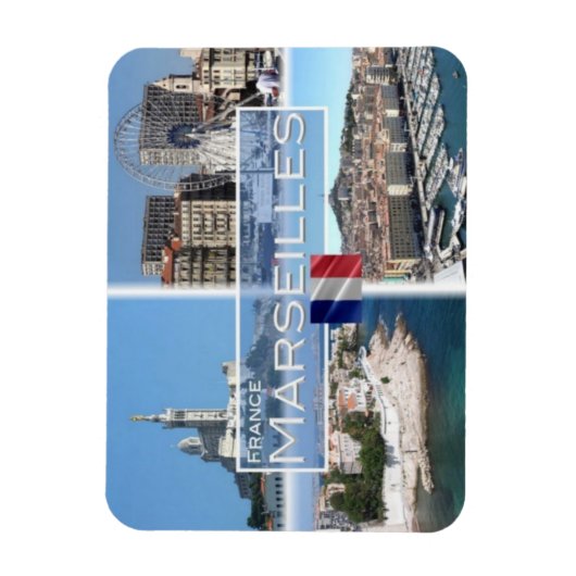 FR Frankreich - Marseille - Magnet (Vertikal)