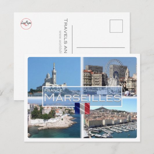 FR Frankreich - Marseille - Postkarte (Vorne/Hinten)