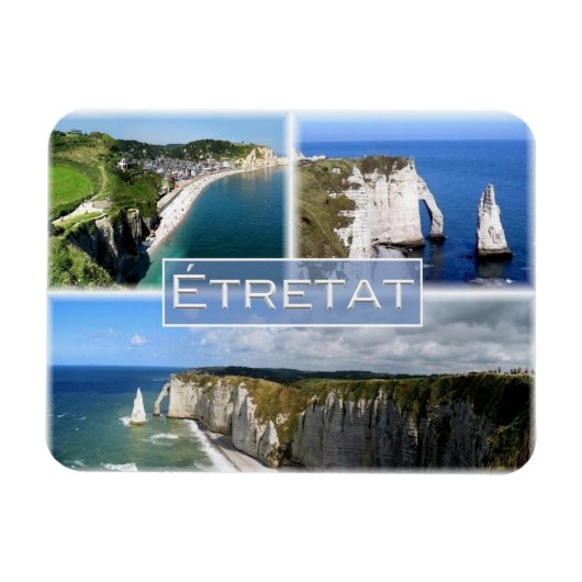 FR Frankreich - Normandie - Etretat - Die Klippen  Magnet (Horizontal)
