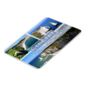 FR Frankreich - Normandie - Etretat - Die Klippen  Magnet (Linke Seite)