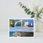 FR Frankreich - Normandie - Etretat - Die Klippen Postkarte (Stehend Vorderseite)