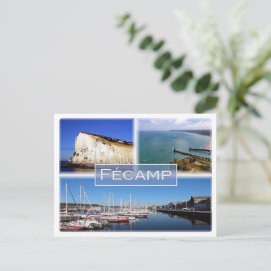 FR Frankreich - Normandie - Fécamp - The Cliffs - Postkarte (Stehend Vorderseite)