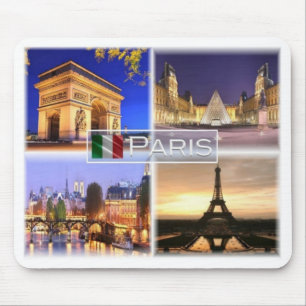 FR Frankreich - Paris Nachts - Arc de Triomphe Mousepad