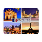FR Frankreich - Paris - Nachts - Magnet (Horizontal)