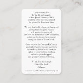 Fr. John Harvey Gebet Card - 2. Auflage Visitenkarte (Rückseite)