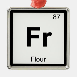 Fr - Mehl Chemie Periodensystem Symbol Ornament Aus Metall