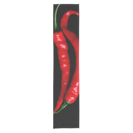 Fr Red Chilies trcnm Kurzer Tischläufer (Vorderseite)