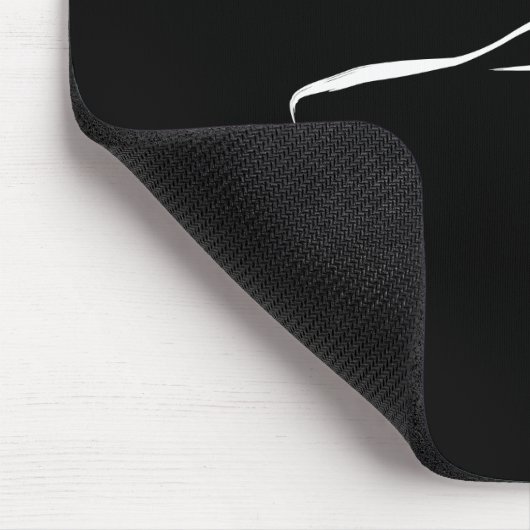 FR-S weiße Brushstroke-Silhouette Mousepad (Ecke)