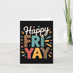 Fr-yay Lehrer Fry Yay Freitag Wochenende Happy Fri Karte