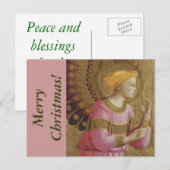 Fra Angelico Angel Christmas postcard Feiertagspostkarte (Vorne/Hinten)