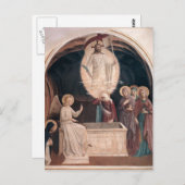 Fra Angelico-Auferstehung Christi, Frauen an der G Postkarte (Vorne/Hinten)
