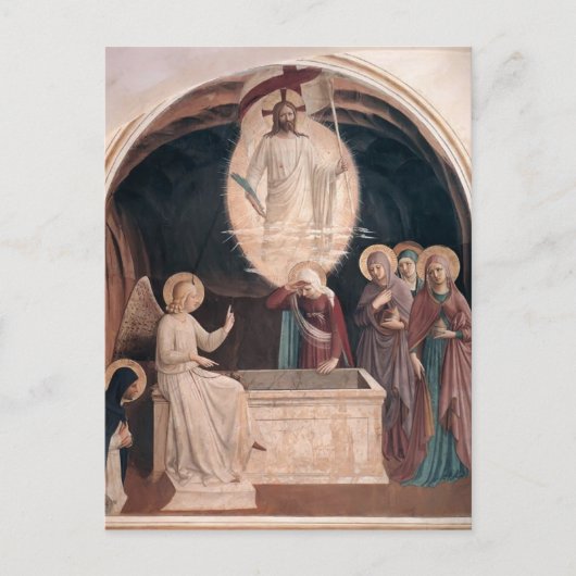 Fra Angelico-Auferstehung Christi, Frauen an der G Postkarte (Vorderseite)