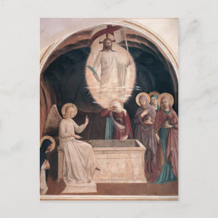 Fra Angelico-Auferstehung Christi, Frauen an der G Postkarte