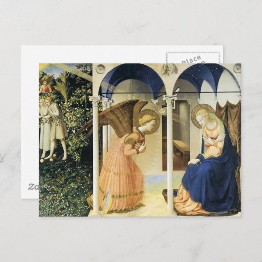 Fra Angelico Die Verkündung Postkarte (Vorne/Hinten)