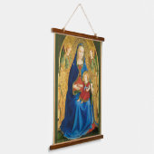 Fra Angelico Jungfrau des Pomegranats Wandteppich Mit Holzrahmen (Gewinkelt)