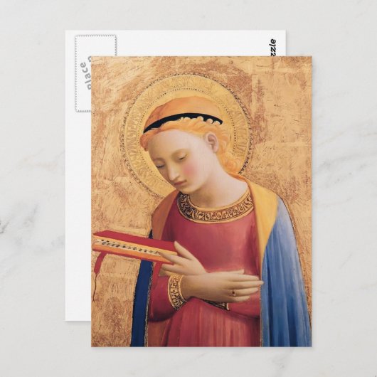 Fra Angelico - Jungfrau Mary Annunciate Postkarte (Vorne/Hinten)