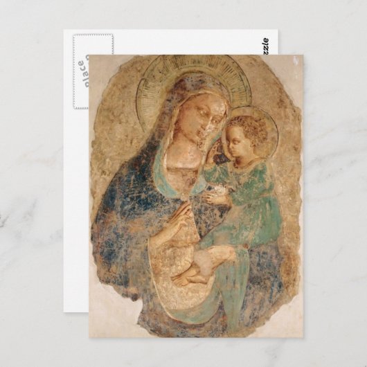 Fra Angelico- Madonna und Kind Postkarte (Vorne/Hinten)