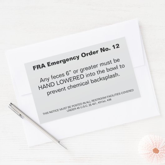 FRA-Auftrag Rechteckiger Aufkleber (Umschlag)