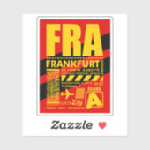 FRA Flughafen Frankfurt Aufkleber (Blatt)