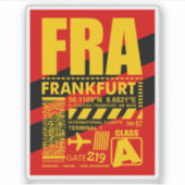 FRA Flughafen Frankfurt Aufkleber (Vorderseite)
