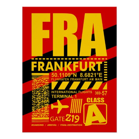 FRA Flughafen Frankfurt Poster (Vorderseite)