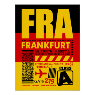 FRA Flughafen Frankfurt Poster