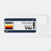FRA Frankfurt-Boarding-Pass - Deutschland-Ticket iPhone Hülle (Rückseite (Horizontal))