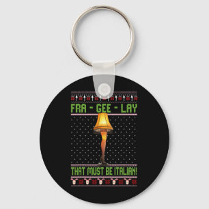 Fra-gee-lay Funny Christmas Fragile Italian Xmas W Schlüsselanhänger
