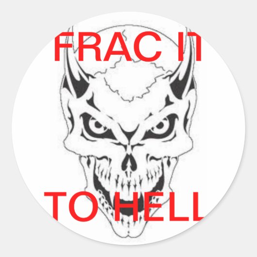 FRAC DEVIL RUNDER AUFKLEBER (Vorderseite)