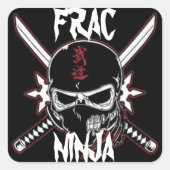 Frac ninja quadratischer aufkleber (Vorderseite)