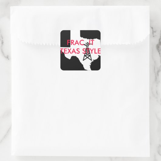 Frac-Texas Quadratischer Aufkleber (Tasche)