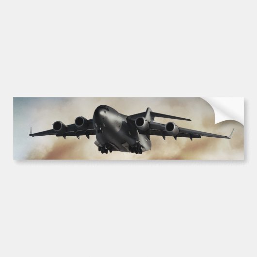 Fracht-Flugzeug C-17 Globemaster Autoaufkleber (Vorne)