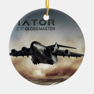 Fracht-Flugzeug C-17 Globemaster Keramik Ornament