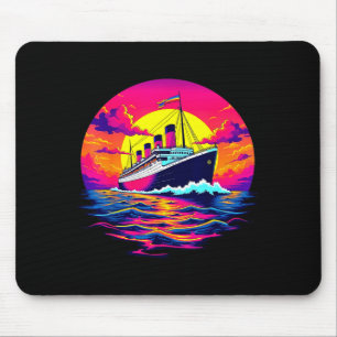 Fracht Schiff Vintage Titanic Boot Reise Rate Männ Mousepad