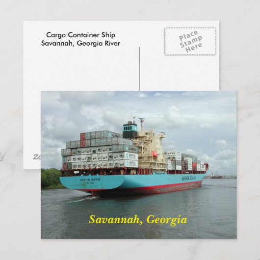 Frachtcontainer Postkarte (Vorne/Hinten)