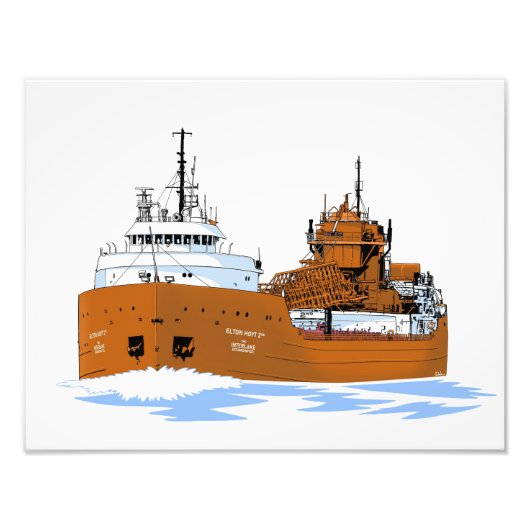 Frachter Elton Hoyt 2. Selbstentlader Fotodruck (Vorne)