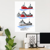 Frachter "Great Lakes" 804 Poster (Heimbüro)