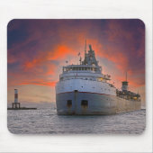 Frachter im Hafen von Holland Mousepad (Vorne)