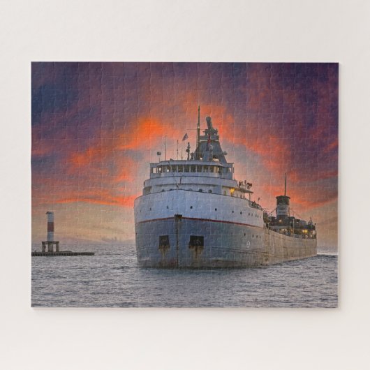 Frachter im Hafen von Holland Puzzle (Horizontal)
